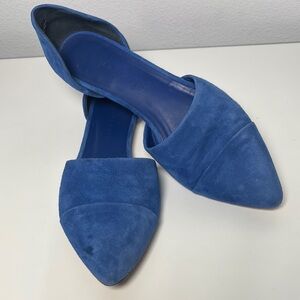 Jenni Kayne Womens Cobalt Blue Suede Mules Loafers Flats Size 38.5